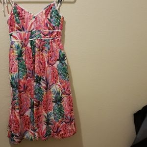 Multi patterned knee length summer dress